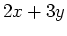 $ 2x+3y$