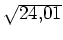 $ \sqrt{24,01}$