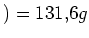 $ )=131,6g$