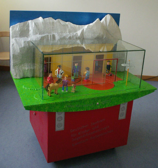 Modell der Kinderklinik Garmisch-Partenkirchen